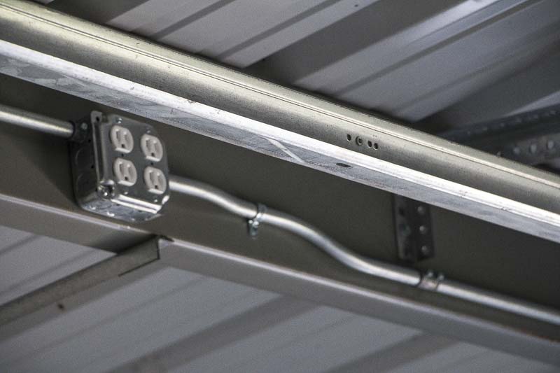 Steel Building Electrical Conduit & Lighting Installation