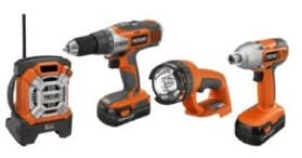 Ridgid R969 18 Volt Lithium-Ion 4 Piece Combo Kit Review