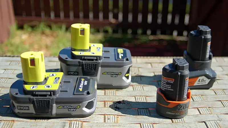 Ryobi 18v battery amperage best sale