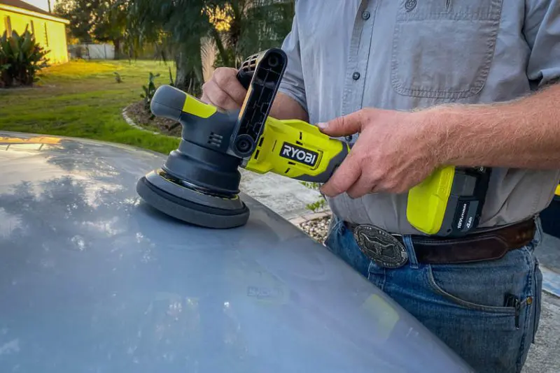Ryobi cordless car polisher best sale
