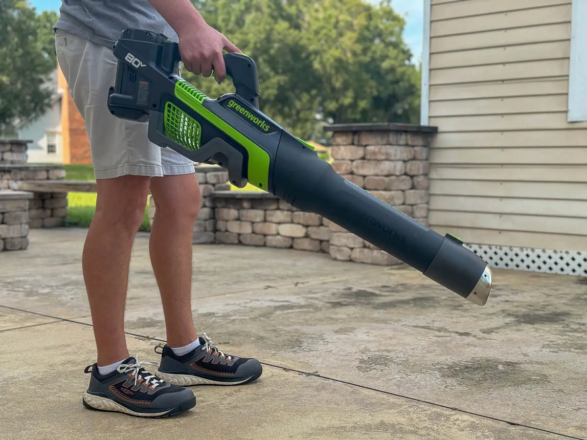 Greenworks battery operated leaf blower online