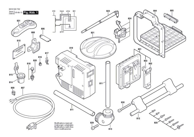 Bosch PB10-CD Power Box exploded