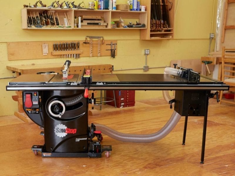 SawStop cabinet type table saw