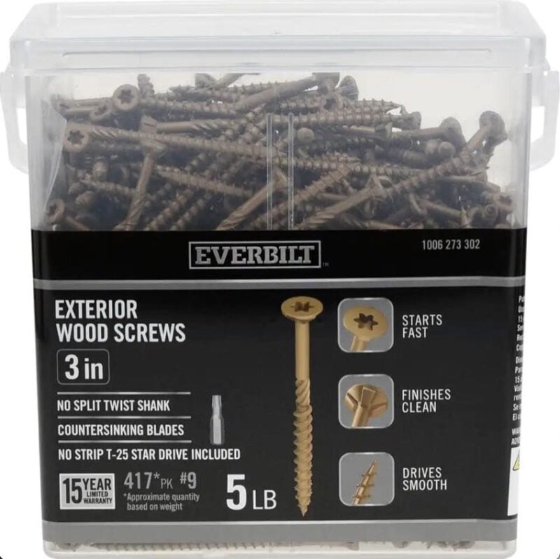 Everbilt exterior wood screws