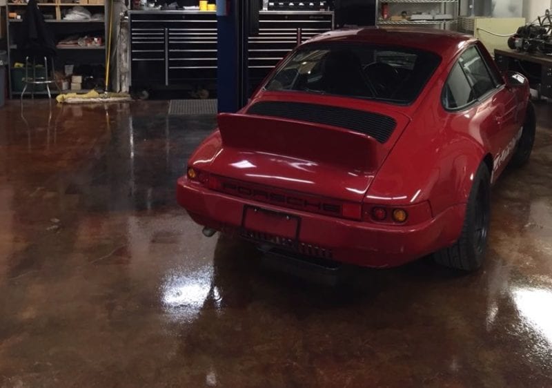 epoxy painted garage floor