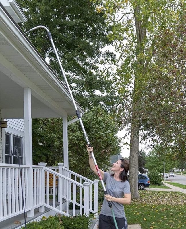 how to clean gutters from the ground