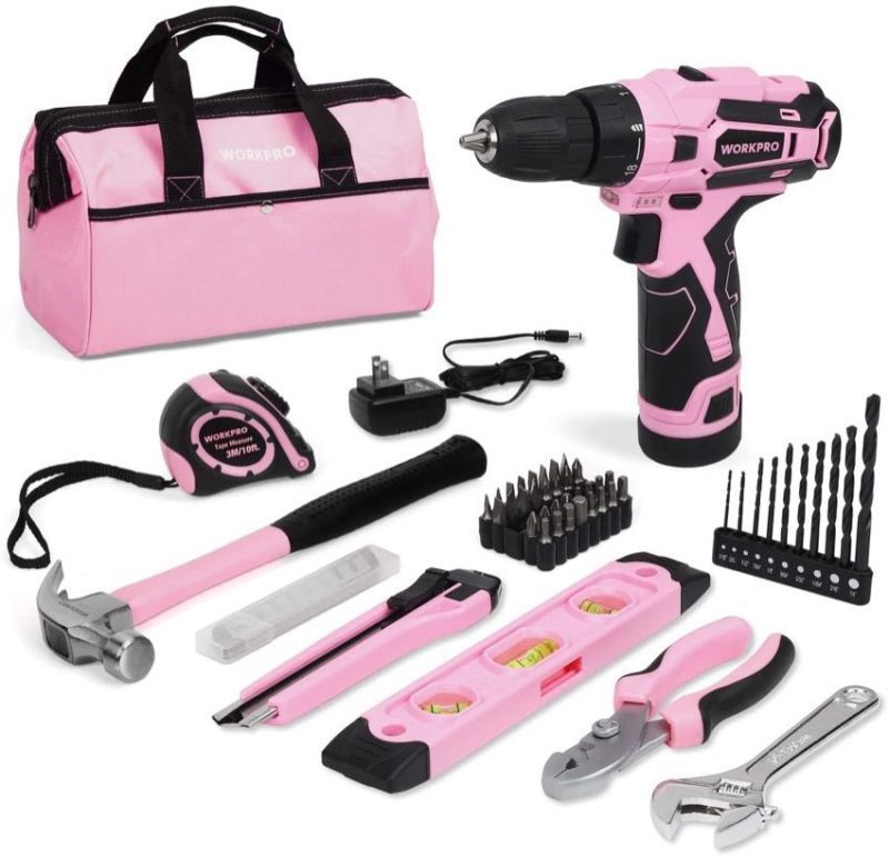 pink 12V drill kit