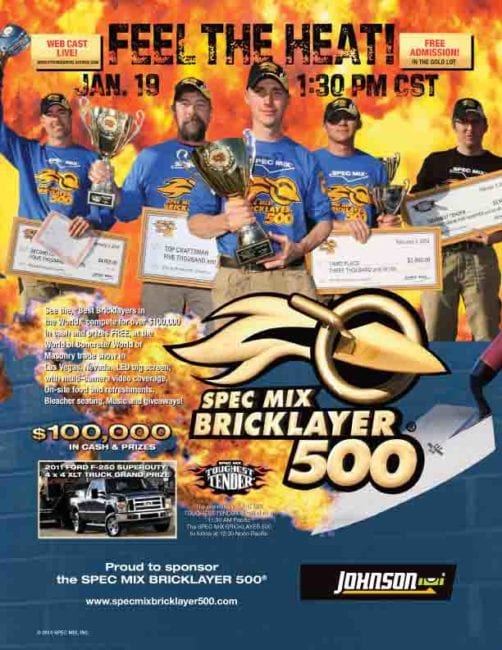 Johnson Level Partners with Spec Mix for Bricklayer 500