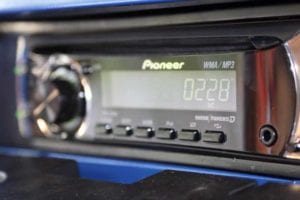 Tool chest clearance with radio