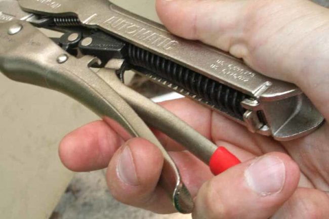 C.H. Hanson Automatic Locking Pliers safety feature