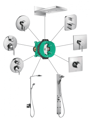 Universal iBox from Hansgrohe Simplifies Shower Rough-ins