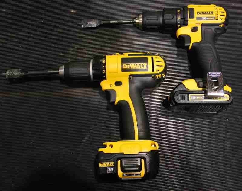 DeWalt 20V MAX and 18V Compact Drill comparison