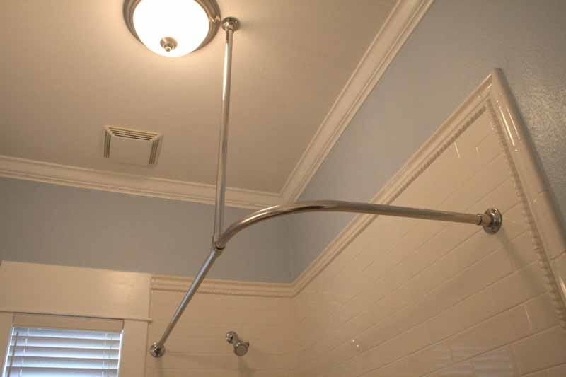 Renovating bathroom curtain rod