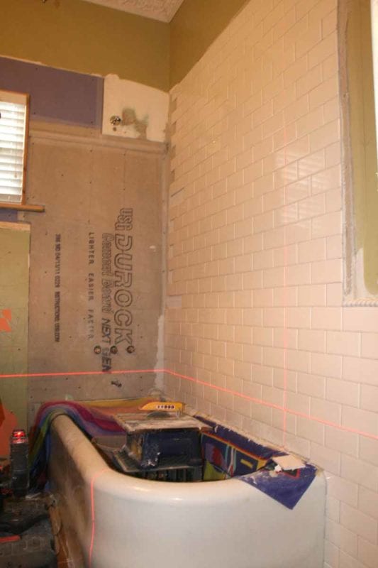 remodeling bathroom Durock