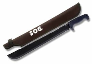 SOGfari 18in Machete MC-02 leads our top 10 tools you need for the zombie apocalypse list