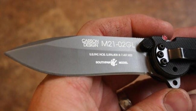 CRKT M21-02GL Kit Carson Folding Knife blade