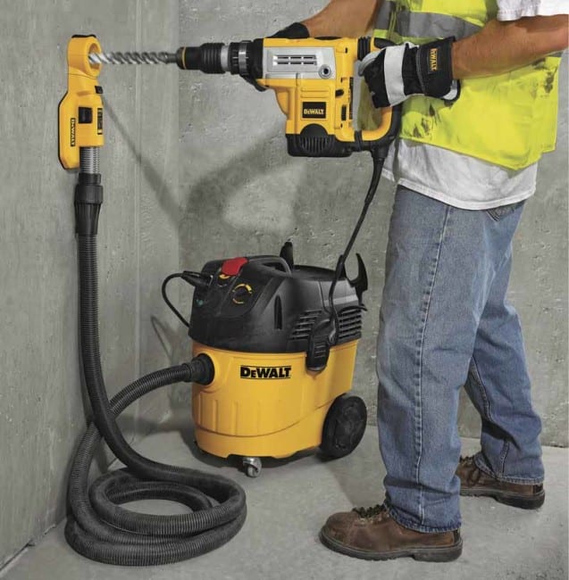 DeWalt hammer shrouds dust collection