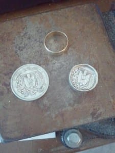 Hammered Coin Ring peso