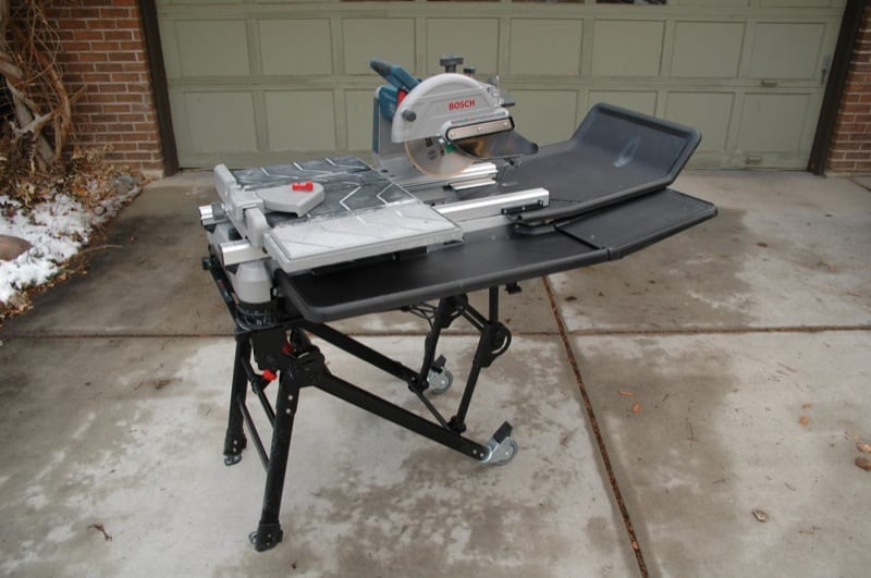 Place your tile saw on a stable surface