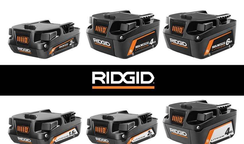 RIDGID cordless tool batteries