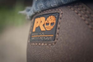 timberland pro logger boot label