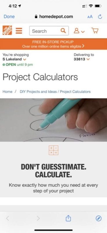 DIY project calculators