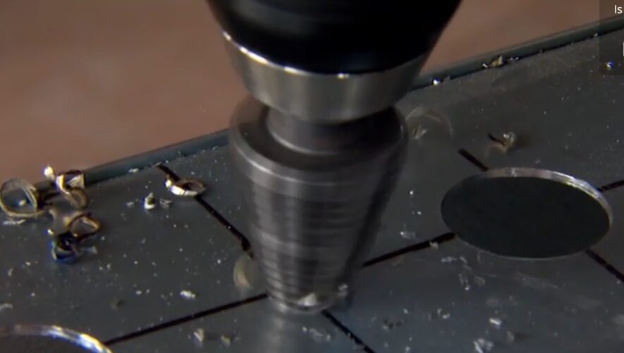 Milwaukee step bit drilling steel