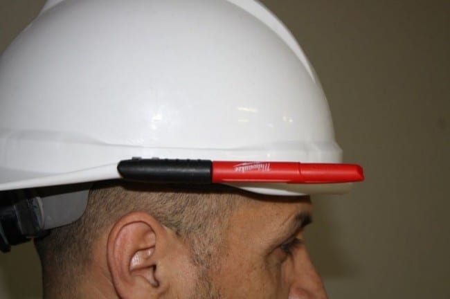 Fine point marker hard hat