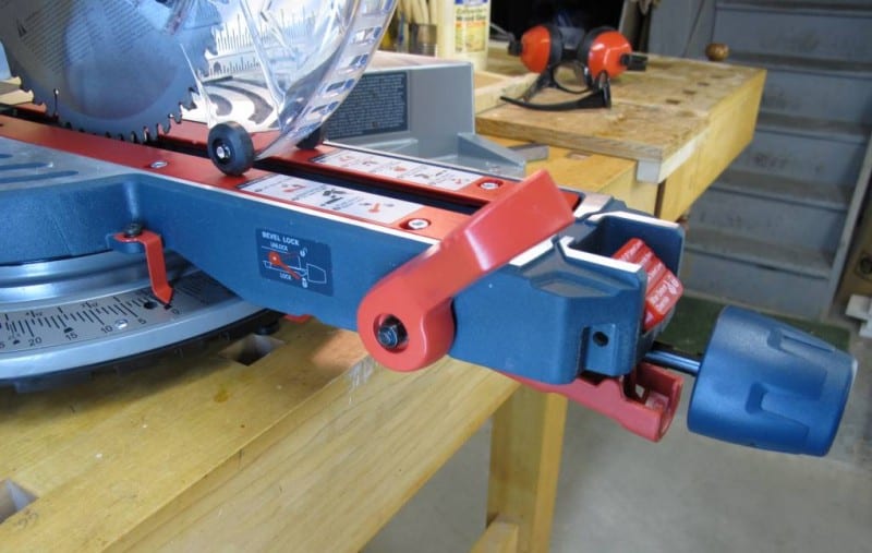 Bosch CM10GD Miter and Bevel Controls