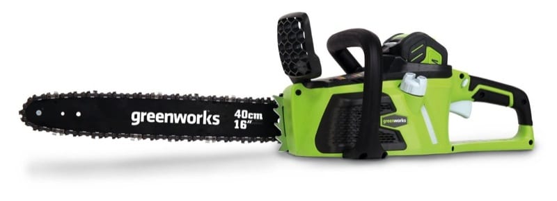 GreenWorks G-MAX chainsaw side
