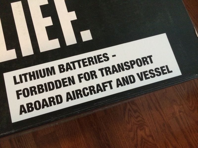 lithium-ion battery warning label