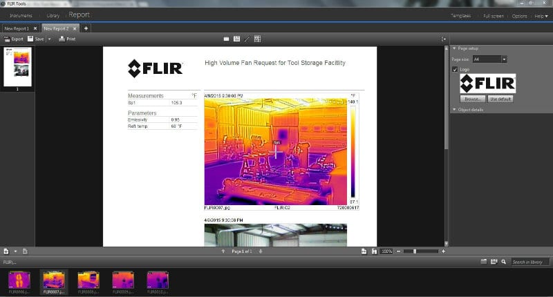 FLIR Tools Screen Shot