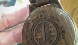Jord wooden watch fieldcrest back