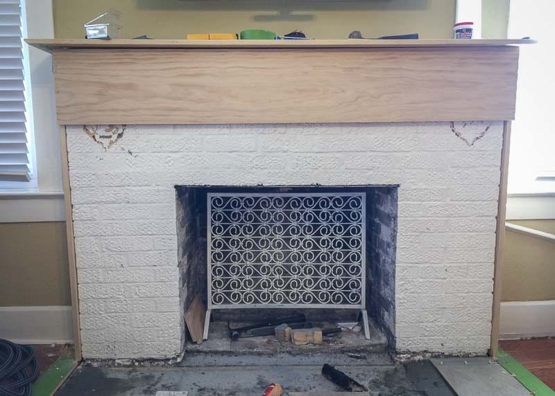 replacing fireplace mantel