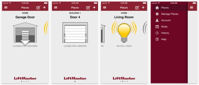 Liftmaster MyQ mobile app