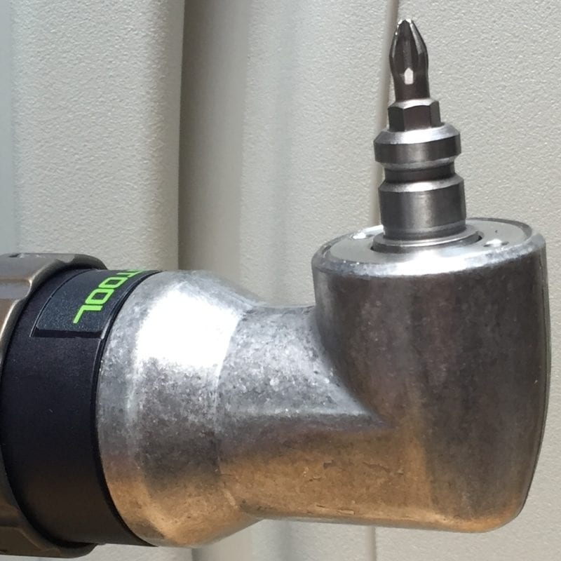 Festool C18 right angle adapter with hex bit