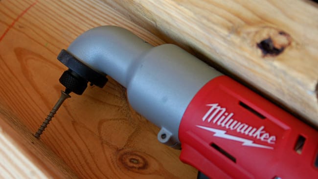 Milwaukee M18 Right Angle Impact Driver In Use