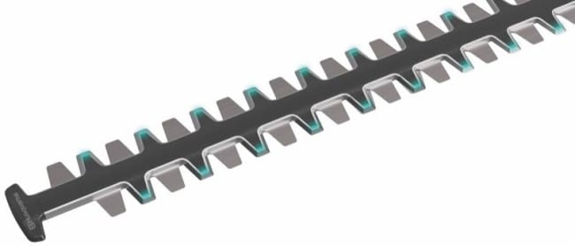Design concept Husqvarna Ramus - detail image of knifes on hedge trimmer featuring smart sensors on each blade
