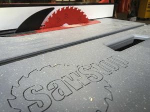 SawStop jobsite table saw deck