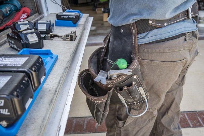 Carpenter Tool Work Belt with Pouches, Canvas, Nail Bags, for Roofers,  Joiners, Utility Strap