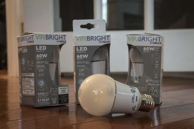 Viribright LED light bulbs