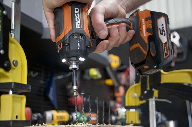 Best 18V Impact Driver Roundup - Screw Driving Test Ridgid Stealth Force