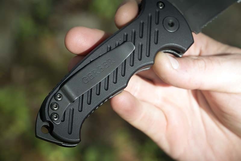 Gerber 06 Auto Drop Point Belt Clip