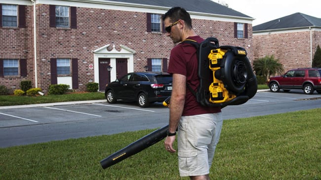 DeWalt 40V Max Backpack Blower Battery View