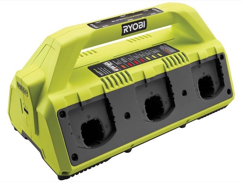 18V 6-Port Battery Charger Replacement For Ryobi One+ P102 P108 P180 – Yellow, 1-Year Warranty