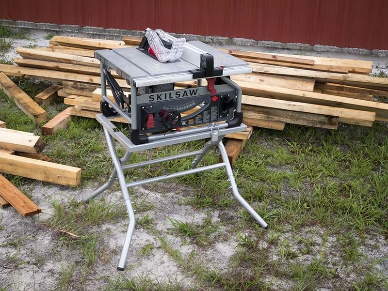 Best Portable Jobsite Table Saw Shootout - Skilsaw Worm Drive Table Saw Stability