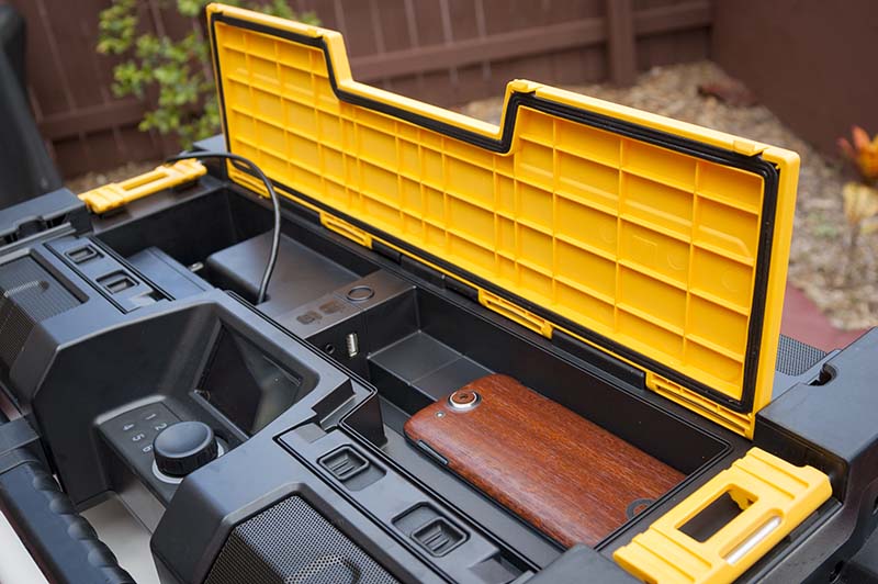 DeWalt ToughSystem Bluetooth radio Cord Compartment