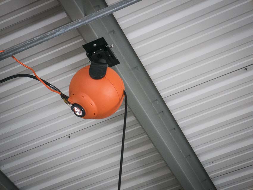 RoboReel air hose ceiling mount