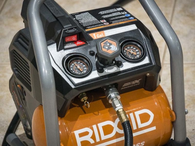 Ridgid 18V air compressor controls