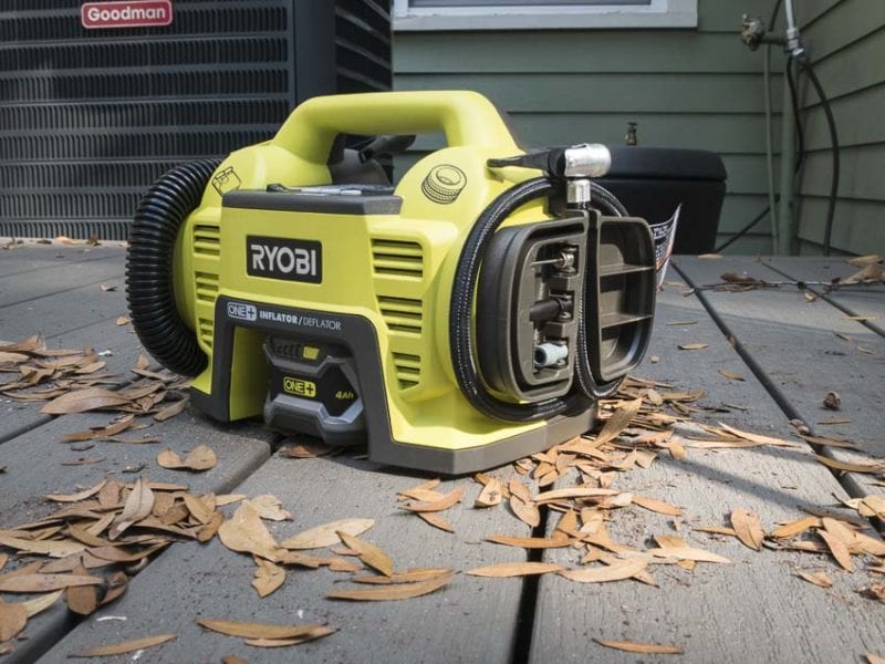 Ryobi 18V Cordless Inflator storage